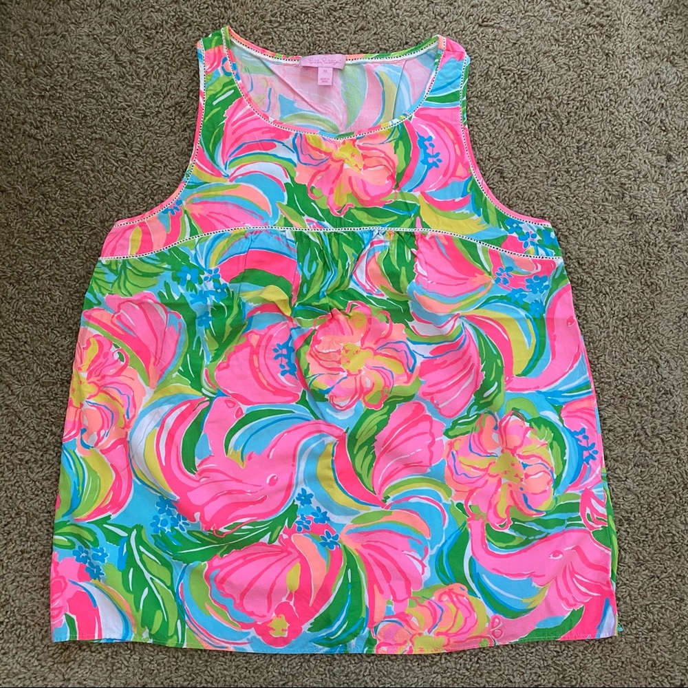 Lilly Pulitzer Flutter Tank - So A Peeling